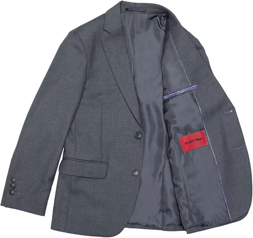 Vista 5 de Almighty Magic Traje formal para niño 5 piezas ajustado traje de vestir con anillo
