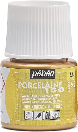 Vista 31 de Pebeo Porcelaine 150 - Pintura para porcelana de alto brillo a base de agua, botella de 45 ml - Negro abismo