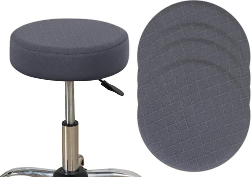 Vista 36 de HAOYONG Juego de 2 fundas redondas para taburetes de bar, impermeables, de poliuretano, fundas elásticas para taburetes de bar, fundas para sillas
