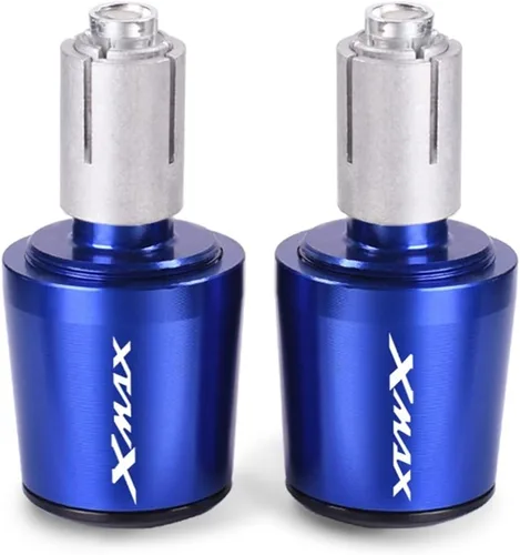 Vista 9 de CNC Motorcycle Hand Grips Bar End Plug Moto Handlebar Caps for Xmax 125 250 300 400 X-MAX 2016 2017 2018 2019 2020 2021 (Color : Black)