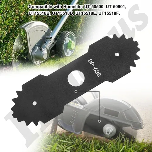 Vista 7 de Cuchilla de bordeadora 638006008 de 9 pulgadas compatible con Homelite Ryobi Edger, repuesto de cuchilla de bordeadora 638006008 638006007 RY13050