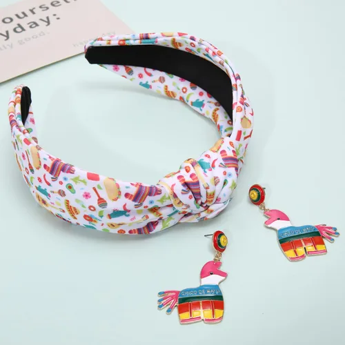 Vista 101 de YAHPERN Diadema para el día de San Valentín para mujer, colorida diadema de algodón con estampado de corazón de conversación XOXO Love, diadema