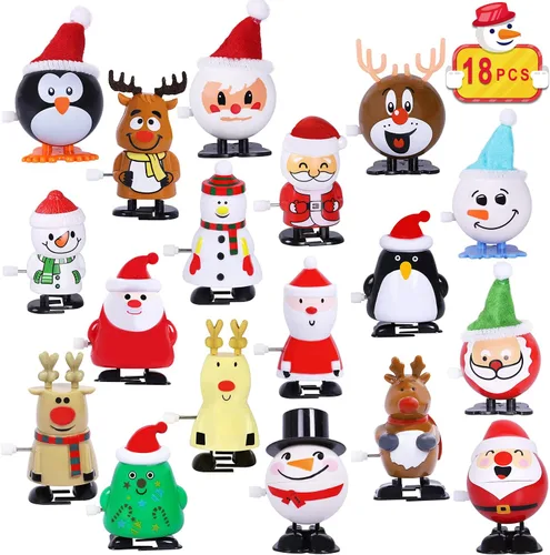 Vista 2 de Max Fun 18 piezas de relleno de calcetines de Navidad juguetes de cuerda
