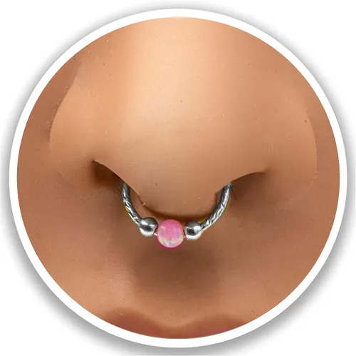 Vista 21 de Fake Opal Septum Rings