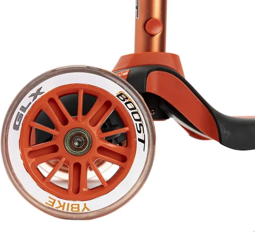 Vista 3 de Ybike GLX Boost Scooter con dirección ajustable y altura de manillar para niños de 2 a 13 años Naranja