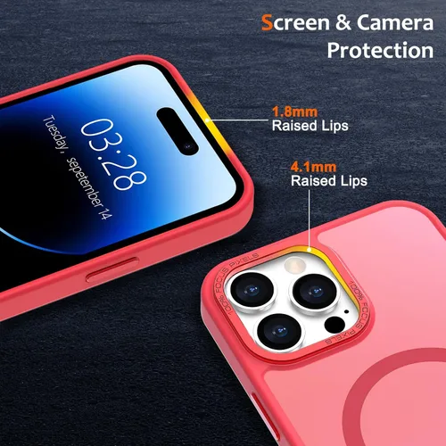Vista 889 de Anuck - Funda magnética para iPhone 11 compatible con MagSafe, carcasa trasera mate translúcida dura, borde de TPU, delgada, resistente a impactos