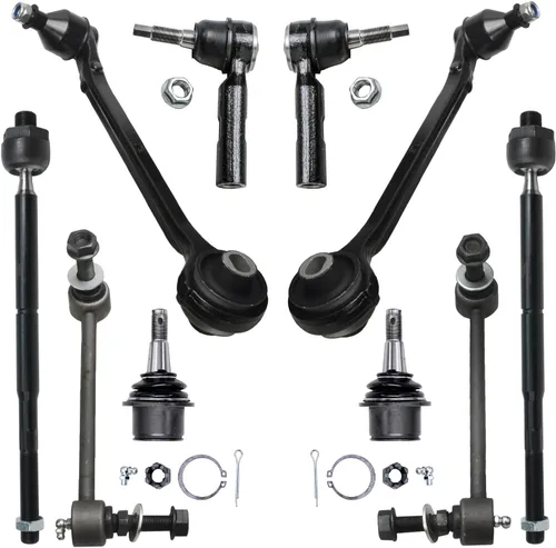 Vista 93 de Detroit Axle - Kit de suspensión delantera de 10 piezas para Chevrolet Trailblazer GMC Envoy 2004-2007 2005 2006 Soportes de brazo de control