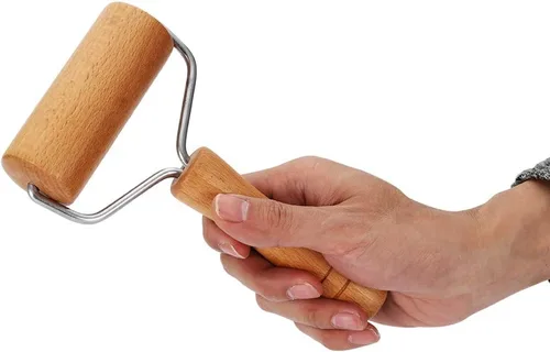 Vista 8 de Rodillo de pastelería y pizza Baker Roller Utensilios de cocina de madera para hornear (2)