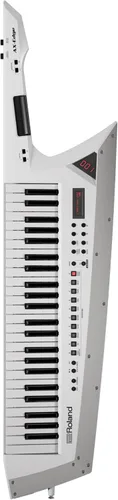 Vista 4 de Roland AX-Edge Keytar de 49 teclas, con velocidad y canal después del tacto, blanco (AX-EDGE-W)