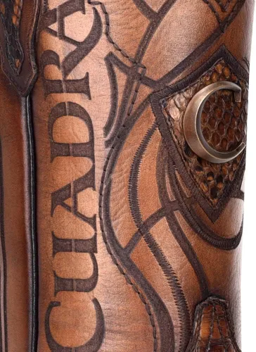 Vista 8 de Cuadra Botas Western para hombre en piel auténtica pitón, 1J1NPH
