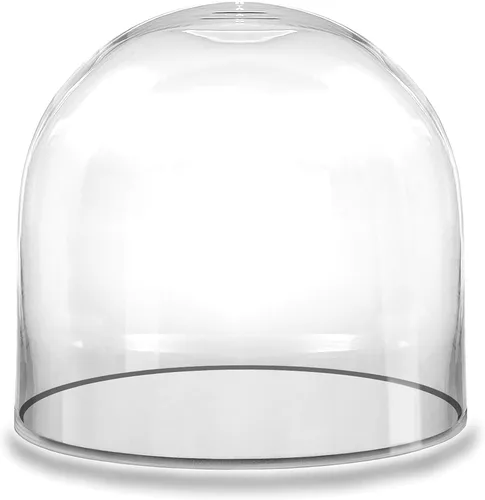 Vista 4 de CYS EXCEL Cúpula de Cristal Cloche (A:10.5" D:6") Múltiples Opciones de Tamaño Vitrina Decorativa para Coleccionables Antiguos Campana