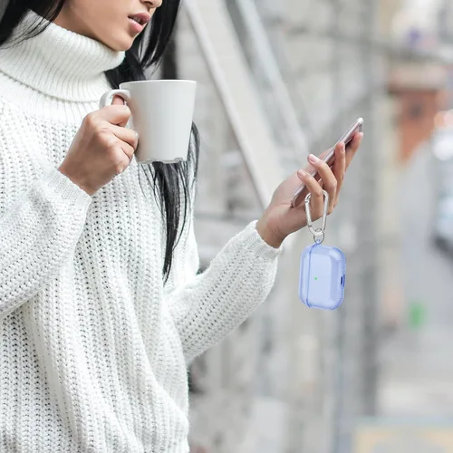 Vista 7 de KOREDA Funda Protectora Compatible con AirPods Pro y AirPods Pro 2 Estuche, Funda Protectora Completa Suave y Transparente a Prueba de Golpes