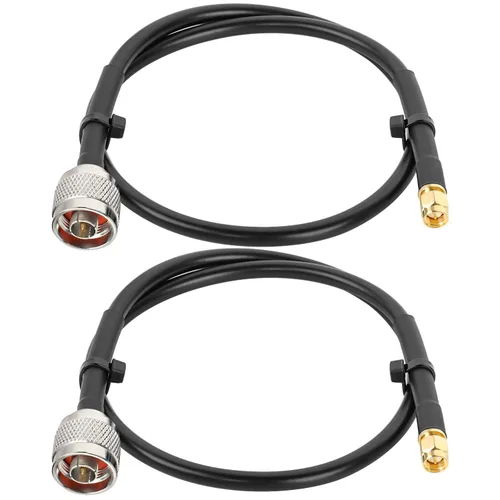 Vista 7 de MOOKEERF 2 piezas de cable N macho a SMA macho 1 pie, cable SMA a N de 50 ohmios de baja pérdida ultra KMR240 coaxial para enrutador WiFi, receptor