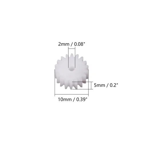 Vista 2 de Othmro Engranajes de plástico 18 dientes modelo 182A engranaje de reducción engranajes de gusano de plástico para RC coche robot motor
