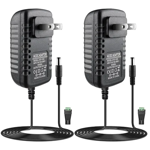 Vista 9 de LightingWill Fuente de alimentación de 12 V 2 A, adaptador de alimentación de 24 W, transformador de CA 100-240V a CC 12V, cargador de enchufe
