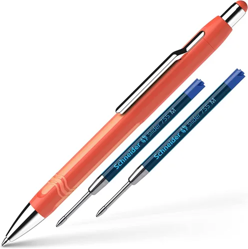 Vista 9 de Schneider Epsilon 138601 - Bolígrafo de punta redonda, barril negro/azul, tinta azul, 1 unidad