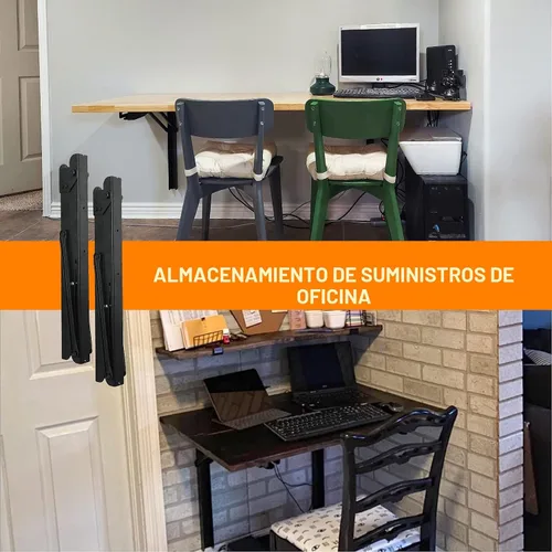 Vista 6 de Wallmaster Soportes de estante plegables de 24" para montaje en pared
