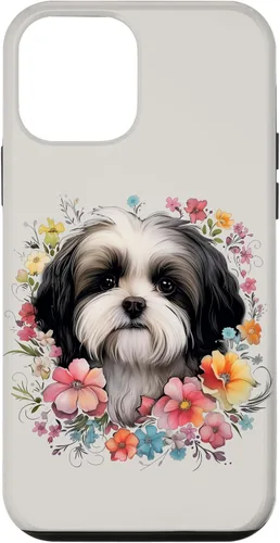 Vista 16 de Shih Tzu Mom Floral Dog Lover Vintage Flowers Cute Case for iPhone 17