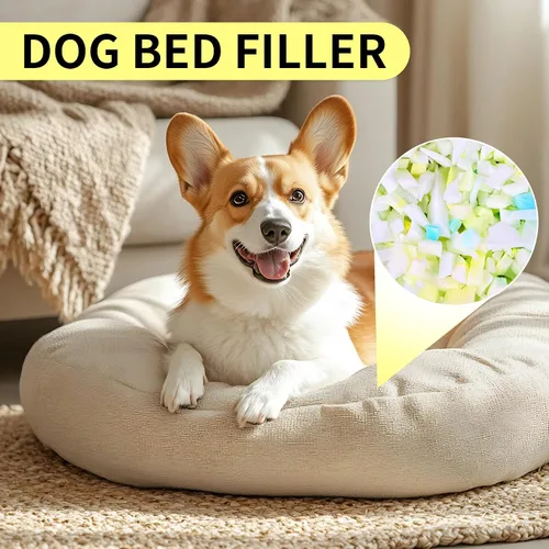 Vista 9 de Jecqbor Relleno de espuma viscoelástica triturada de 5 libras para silla puf, relleno premium para puf, relleno de espuma viscoelástica de alta