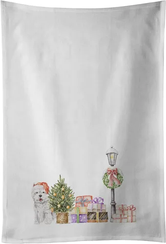 Vista 56 de Caroline's Treasures CK8100WTKT - Juego de 2 toallas de cocina con diseño de bulldog francés con diseño de país de las maravillas navideñas