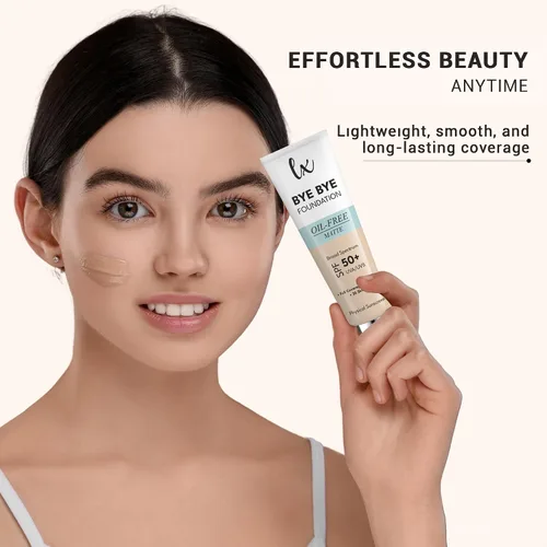 Vista 8 de Lx Blend Bye Bye Foundation Crema hidratante de cobertura mate sin aceite con SPF 50 (LIGHT) 1 FL OZ