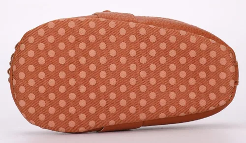 Vista 5 de QIETION Mocasines para bebés recién nacidos, para niños y niñas, zapatos de cuna con suela suave, antideslizantes, perfectos para bautizogateoboda