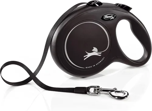 Vista 8 de Flexi - New Classic - Correa retráctil de cuerda para perros, S, negro, 26 libras (12 kg), 26 pies (8 m)