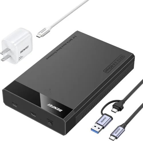 Vista 8 de BENFEI Caja externa para disco duro de 2.5 pulgadas SATA a USB sin herramientas (6Gbps, optimizado para SSD, compatible con UASP SATA III)