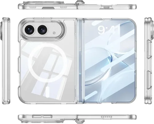 Vista 4 de Funda transparente compatible con iPhone Duo (negro)