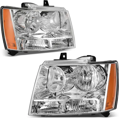 Vista 9 de AUTOSAVER88 - Conjunto de faros Compatible con 2006 2007 2008 2009 2010 2011 Chevy HHR 06 07 08 09 10 11 2006-2011 06-11 Par Carcasa cromada