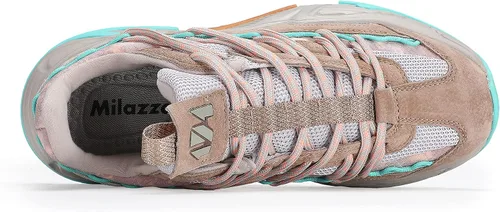 Vista 4 de Tenis de plataforma gruesa para mujer, antideslizantes, con cordones, para caminar
