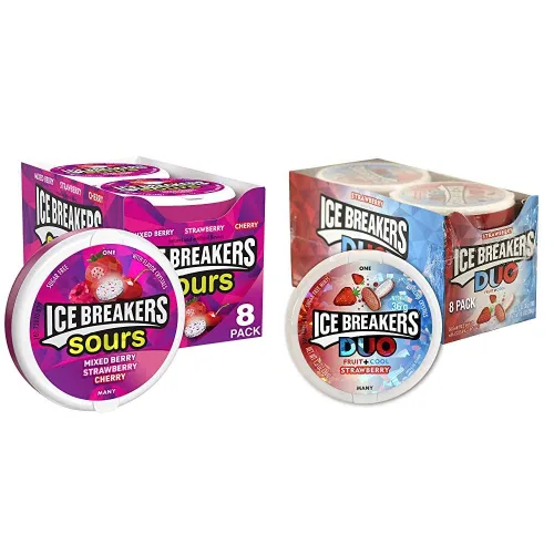 Vista 8 de ICE BREAKERS Sours - Latas de mentas sin azúcar con sabor a fruta surtida, 1.5 onzas (8 unidades)