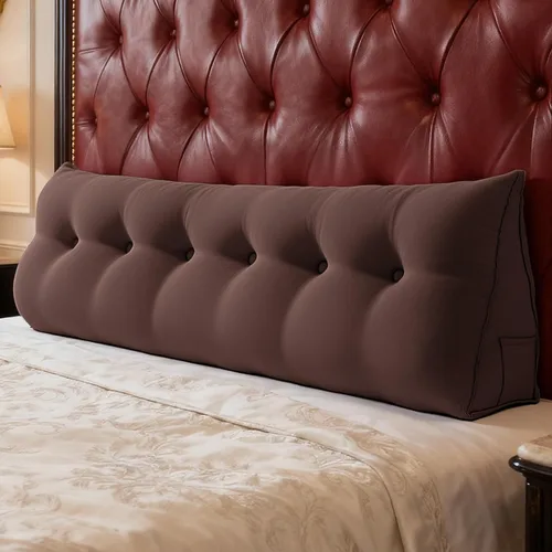Vista 21 de WOWMAX Almohada ergonómica para cabecero para cama de tamaño matrimonial, almohadas tapizadas multifuncionales para cabecero, tableros portátiles