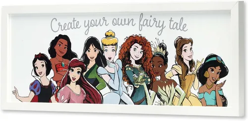 Vista 2 de Disney Princess Crea tu propio cuento de hadas enmarcado decoración de Azul y rosa