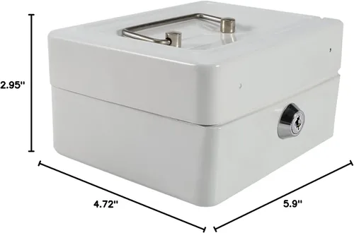 Vista 10 de Omabeta Mini caja para el hogar, 1 unidad, portátil, de acero, con cerradura para dinero en efectivo, tipo cerradura de llave, caja de seguridad