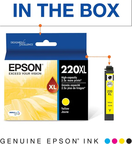 Vista 5 de Epson T220 DURABrite Ultra -Tinta Alta Capacidad Cian T220 DURABrite Ultra -Tinta Alta Capacidad Cian 220XL Magenta Remanufacured Alta Capacidad