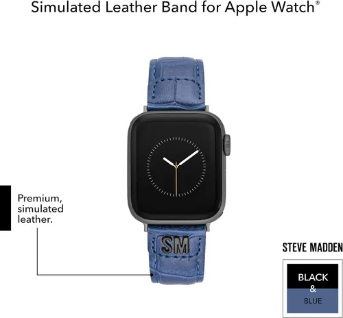 Vista 16 de Steve Madden Correa de moda de grano de cocodrilo para Apple Watch