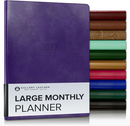 Vista 18 de Gallery Leather Agenda mensual grande 2026-2027 Acadia Navy