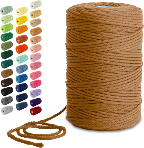 Vista 11 de Nook Theory Hilo de macramé de 3mm 109 yardas - Cuerda de macramé suave de 4mm, 5mm perfecta para nudos - Suministros de macramé para colgadores