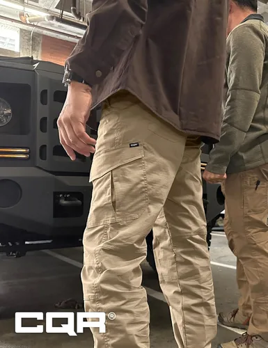 Vista 5 de CQR Men's Flex Ripstop Tactical Pants, Water Resistant Stretch Cargo Pants, Lightweight EDC Hiking Work Pants