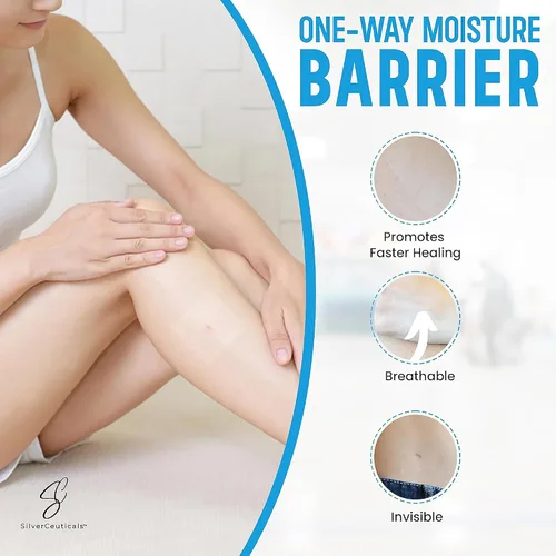 Vista 6 de Naked Bandage - Mantiene los cortes de raspaduras, quemaduras y tatuajes húmedos, transpirable y transparente, monitorea la curación, eliminación
