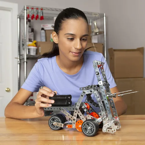 Vista 4 de MECCANO, Super Construction - Juego de construcción motorizado 25 en 1, juguete educativo STEAM, 638 piezas, para edades de 10 años en adelante
