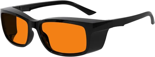 Vista 39 de Eyekepper 100% Gafas Anti-Luz Azul Fitover para Usar Sobre Gafas de Computadora con Lente Ámbar