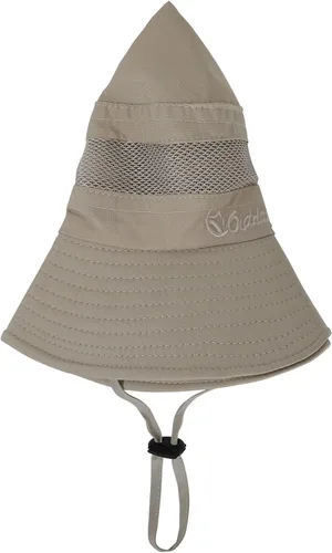 Vista 5 de Sombrero de sol para niños, ala ancha, sombrero de safari para niños, protección solar UPF 50+, sombrero de cubo para niños y niñas