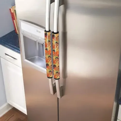 Vista 6 de 6 fundas para manija de puerta de refrigerador de Acción de Gracias, cubierta de manija de nevera de otoño, hoja de arce, protector de manija