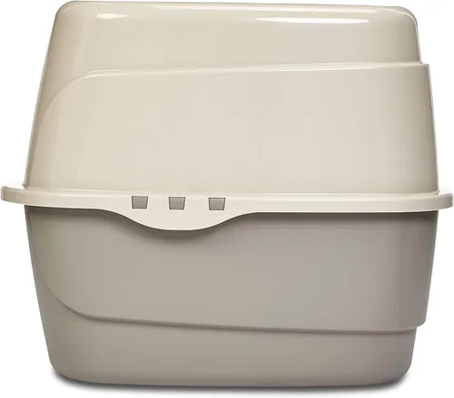 Vista 3 de Amazon Basics Caja de arena para gatos con tapa, sin ensuciar, estándar, unisex, carbón, 26 x 23 x 20 pulgadas