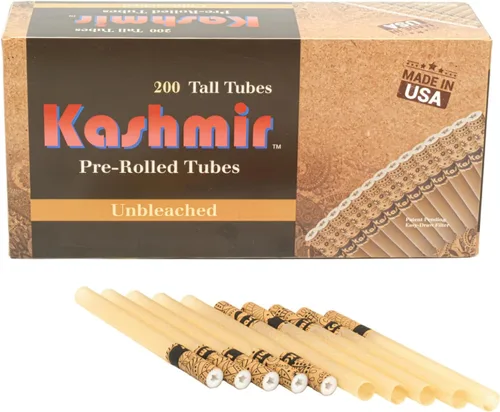 Vista 10 de Kashmir Tubos de cigarrillos – 200 unidades tamaño King – Tubos sin blanquear tamaño King 3.307 in con filtro de estrella – Desprendimiento suave
