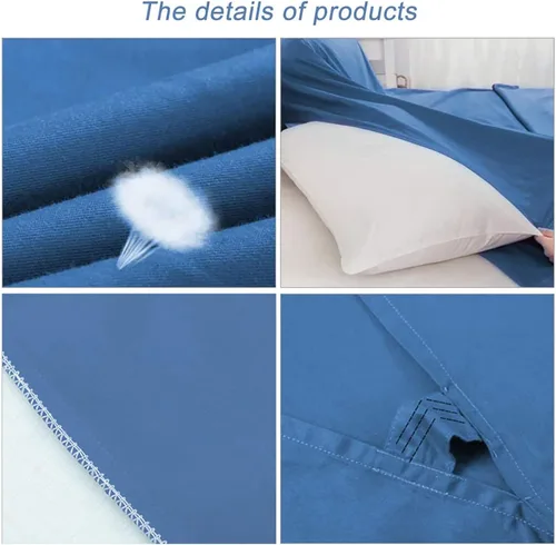Vista 4 de Sleeping Bag Liner, Camping Travel Home Bed Sheet Compact Sacks Lightweight Breathable Machine Washable Travel Sheet, Multi Size Foldable Pouch