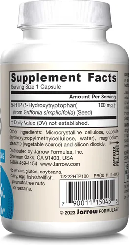 Vista 9 de Suplemento Jarrow Formulas 5-HTP 0.00176 oz, HTP100, 1, 1