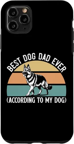 Vista 13 de German Shepherd Best Dog Dad Ever According to My Dog, GSD Case for iPhone XR